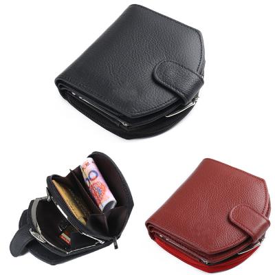 China NATIONAL Latch Men's Credit Card Holder Clutch Women Card Wallet ID Credit Card Holder Black Genuine Leather Small for sale