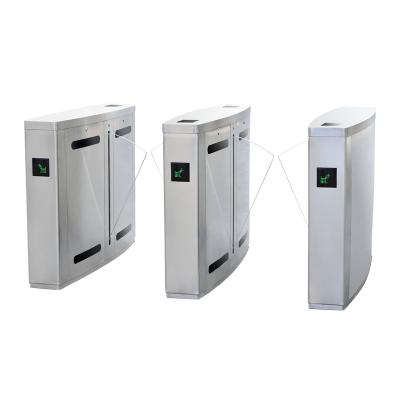 China Heavy Duty 304 Stainless Steel Automatic Flap Turnstile Barrier Gate Pedestrian Access Control System for sale