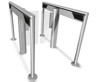 China 304 stainless steel automatic glass barrier, fastlane turnstile gate, swing turnstile gate for sale