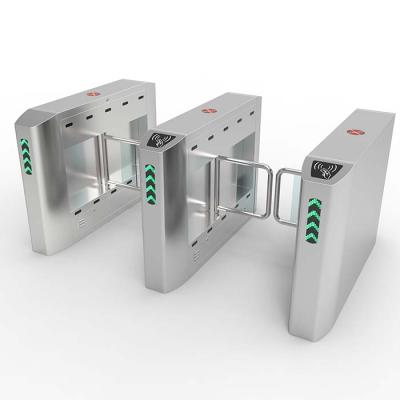 China Hot Selling SUS304 Stainless Steel Face Time Attendance System Biometric Swing Gate Barrier With RFID Access Control for sale