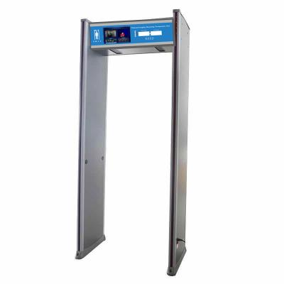 China Walk Through Human Body Temperature Detection Metal Detector Security Door 2270*830*500mm for sale