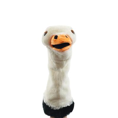 China Toys / Gifts Factory Customized White Cute Ostrich Animals Toys Hand Puppet for sale