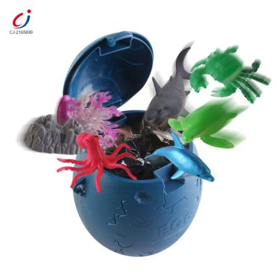 China Eggs roam brinquedo juguetes de animales educational Eggs roam ocena plastic toy simulation sea model marine animal toys for sale