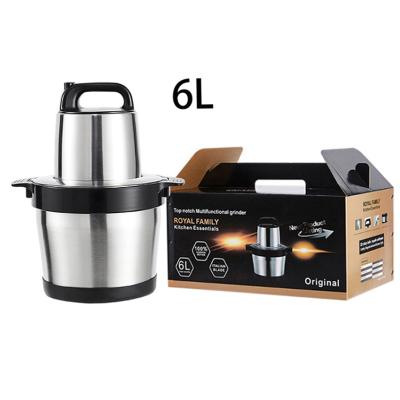 China High Quality 2L Electric Meat Chopper Fufu Blender Machine 6L High Efficiency Dual Glass 300W Speed for sale