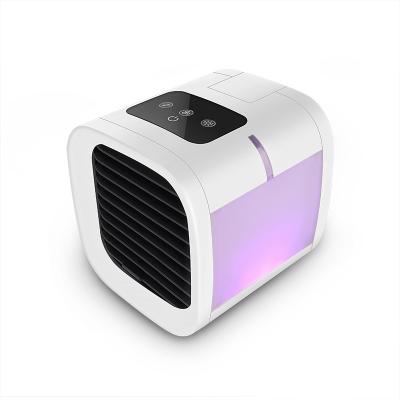 China AC USB Mini LED Night Lights Eevaporative Fan Rechargeable Easy-Cool Portable Mini Table Mist for Outdoor, Car, Home, Office for sale