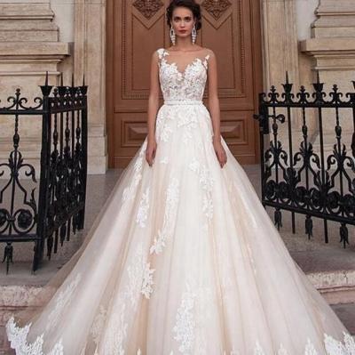 China A Line Luxury High Quality Breathable Princess Bridal Gowns Wedding dresses for sale