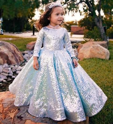 China Long Regular Ball Gown Sequin Bridesmaid Dress For Fat Girl for sale