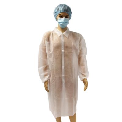 China Clinic/laboratory/public place hospital/lab coat men pp nonwoven disposable lab coats clean room lab coat for sale