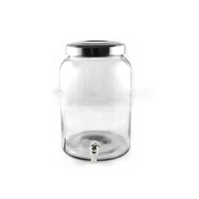 China Aeofa lead free glass kitchenware sealed jar glass juice jar with faucet for sale