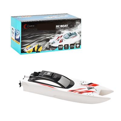 China New 2.4G RC Racing Hobby Boat Dual Power Stable Motor Water Sports Toy Multi Directional Motor Remote Control Boat for sale