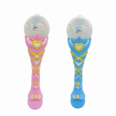 China Battery operated; 2020 Latest Lighting Music Electric Bubble Stick For Kids Colorful Music Bubble Lighting Magic Wand Toy for sale