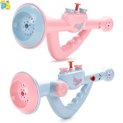 China Summer Toy Kids Outdoor Summer Toy Horn Water Gun 2 in 1 Water Gun Musical Instrument Horn Water Shooting Toy for sale