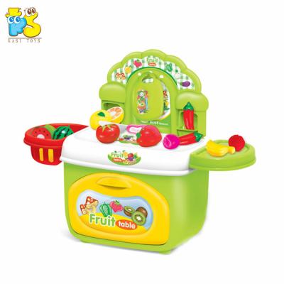 China DIY Pretend Play Kids Pretend To Play House Toy Role Play Kitchen Cooking Fruit Food Kitchen Set Toy for sale