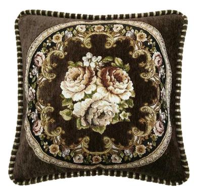 China Jacquard Pillow Case China Handmade Chenille Pillow Case And Fancy Cushion Cover for sale