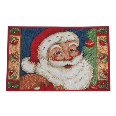 China Wholesale Vacation Wrinkle-Resistant Santa Claus Anti Slip Woven Floor Mat Kitchen Woven Carpet for sale