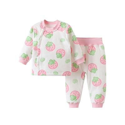 China Anti-Shrink New born baby boy clothes sets 0-3 months winter for 1 to 5 years girls layette high quality 100% cotton knitted clothing set for sale