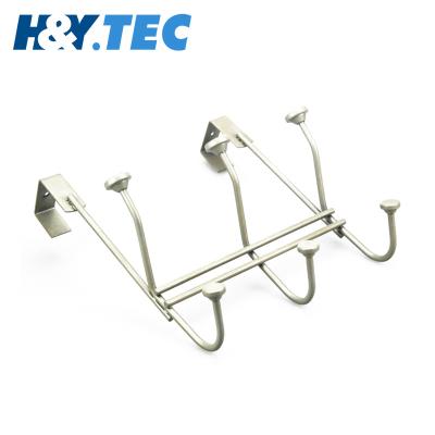 China Viable Over Door Horizontal Towel Hanger AND Clothing Hanger Metal Storage Overdoor Hooks 3 Hook Rack Hanger for sale