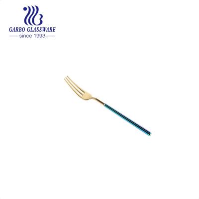 China Coffee Viable Cutlery Fork Cake Stainless Steel Decorative Ice Tea Bifurcates Flatware Dinner Noodle Fork Set for sale