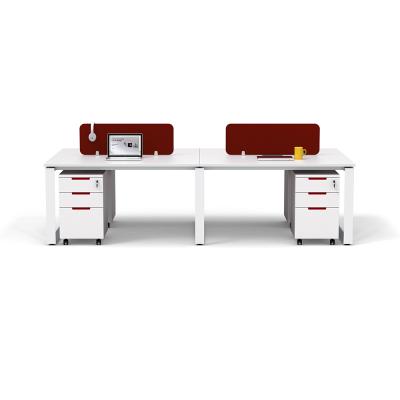 China Newest Design Office Furniture Desk Workstation Melamine Desk Regular Modern Desk Table for sale