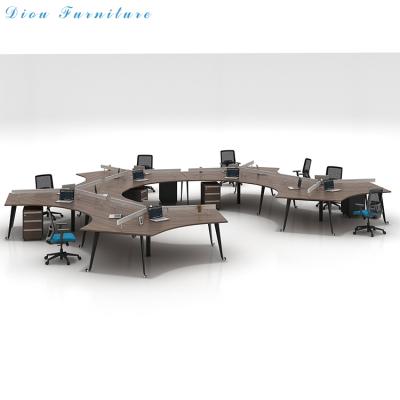 China Commercial Office Desks 15 Person Office Workstation Golf Design Office Desk for sale