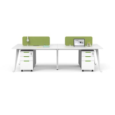 China Regular Office Furniture Melamine Desk Table Desk Workstation for 4 for sale