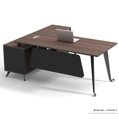 China Fashion Wholesale I Shape Table Desk Office Executive Desk With Metal Leg for sale