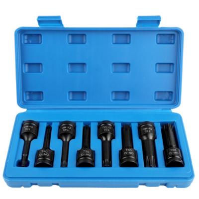 China Auto Repair Tools 8pcs Impact Resistant Socket Set Socket Wrench Metric Socket Wrench 1/2