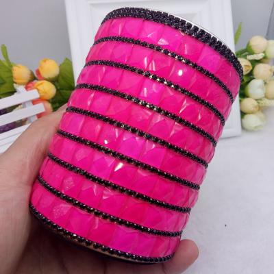 China Plastic Display Stand Nail Brush Round Square Pen Holder Makeup Desk Organizer Bling Cosmetic Rhinestone for sale