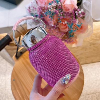 China PORTABLE Blinged Cups New Bling Water Bottles Glass Bottles 500Ml Stainless Steel Water Bottle Bling Tumblers for sale