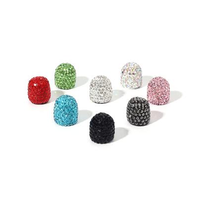 China AS Plastic Attractive Dustproof Bling Car Accessories Handmade Crystal Rhinestone Universal Car Tire Valve Core for sale