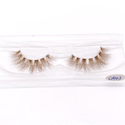 China Wholesale Sellers Private Label Eyelash Crisscross Color Lashes 100% Siberian Mink Colored Dramatic False Eyelashes for sale