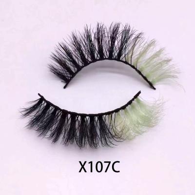 China Wholesale Private Label 3d 5d Fluffy Crisscross Faux Color Mink Eyelashes for sale