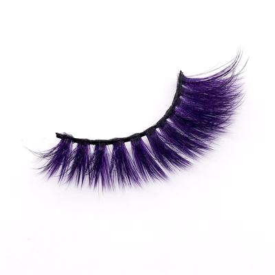 China Criss-cross Beautiful Popular Cruelty Free Mink Colorful Brand Eyelashes With Packaging Box 100% Wholesale for sale