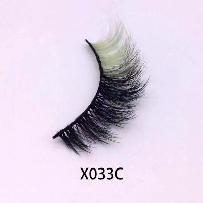 China New Faux Mink Colored Lashes by Mink Trend Colorful Lashes Strips Crisscross Party Eyelashes Makeup for sale