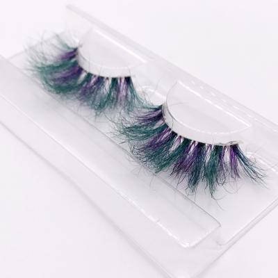 China Private Label 3d Mink Highlights Lashes Colored Siberian Mink Lashes 25mm Color Book 3 Packs for sale