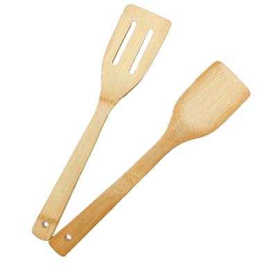 China Sustainable Bamboo Utensil Set 2 PCS Kitchen Cooking Tools For Cookware Nonstick Spatula Pots Pans Utensils Bamboo Tableware Mixing Sets for sale