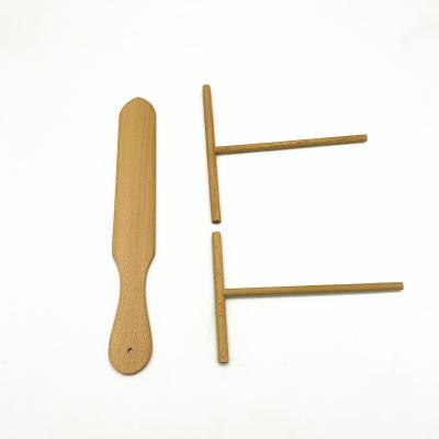 China Sustainable Hot Sale Useful Wooden Baking Tools All Nature Beech Wood Spatula And Pancake Spreader for sale