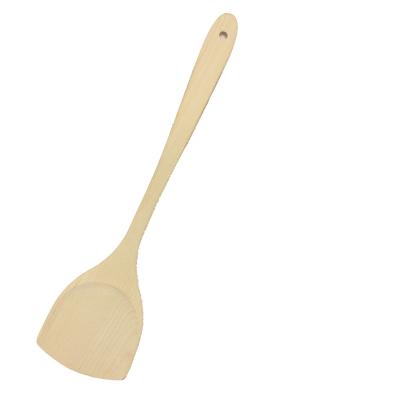 China Sustainable Hot Selling Wooden Kitchen Utensil Set, No Painting Or Waxing Spatula Beech Wood Shovel For Cooking Reusable Spatulas for sale