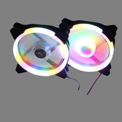 China FAN Colorful Double Cool Aperture Computer Case 12025-1 Solar Eclipse LED Glow Super Quiet 1.3W High Quality Colorful Cool Computer Case 12CM zu verkaufen