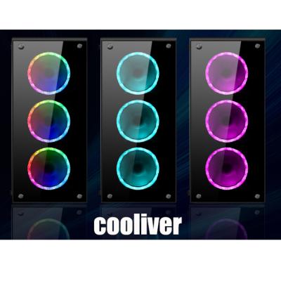 China Computer Case RGB Fan Factory Price PC Fan Cooler With Computer Case 120mm RGB Remote Control Fan zu verkaufen