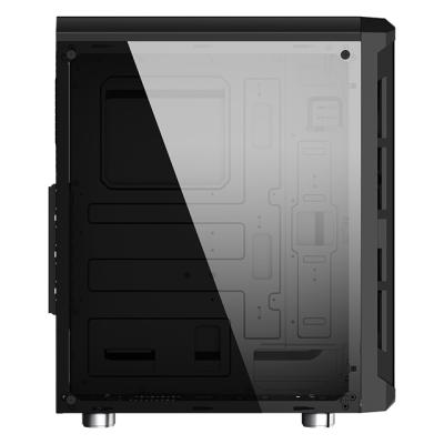 중국 With Folding Side Panel Window CPU Factory OEM Price 180C5-ACX Parts Sheet Metal Case Computer Cabinet Cheap Mid Tower Desktop HDD Black 2*2.5