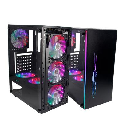 Chine With 1903B-AX Window 1903B-AX Gaming Tower Audio Cabinet Gamer Side Panel High Quality Computer MIC Desktop Gaming PC Gaming Case OEM ODM Mid Case, usb à vendre