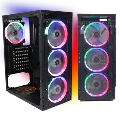 China ACX-00 RGB ATX Gaming Computer Case Desktop Case LED Fan Micro PC Case ATX Hardware Desktop Tower Te koop