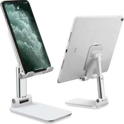 China Universal Mobile Phone Holder Aluminum Alloy Mobile Phone Stand Adjustable Foldable Non-Slip Waist Mount Silicone Tablet Holder for sale