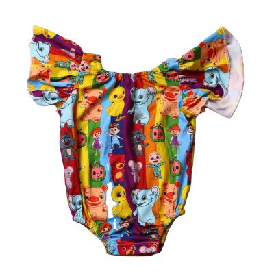 China Shorts Bodysuits QMilch Newborn Baby Cute Cartoon Summer Shorts Bodysuits Girls Boys Romper Clothes Milk Silk Print for sale