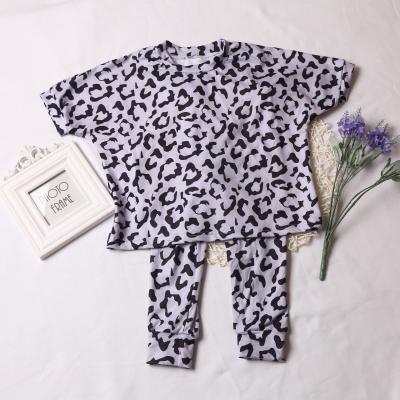 China Wholesale Waterproof Kids Short Sleeve Printed Custom Baby Sets Two Piece Set Milk Silk Fabric for sale