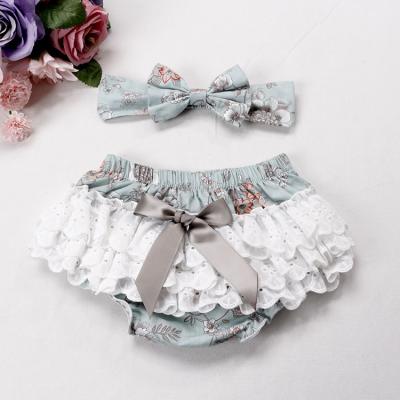 China Breathable Newborn Baby Shorts Embroidery Shorts Summer Girls Floral Design 100 Cotton Popular Clothes for sale