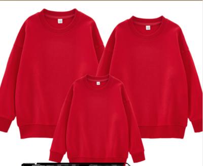 China Autumn Children's Sweater Loose Neck Solid Color Sustainable Thin Round Long Sleeve Children's Sweater Family Wear for sale