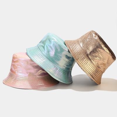 China Wholesale Picture PU Leather Rain Hat Bucket Hats For Women Men for sale