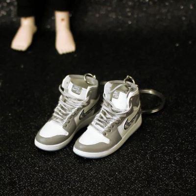 China New Sneaker 3d Plastic Wholesale Key Chain 3d Sneaker Jordan Sneaker Key Chain for sale